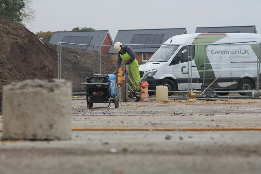 Geotron drilling rig on a site investigation